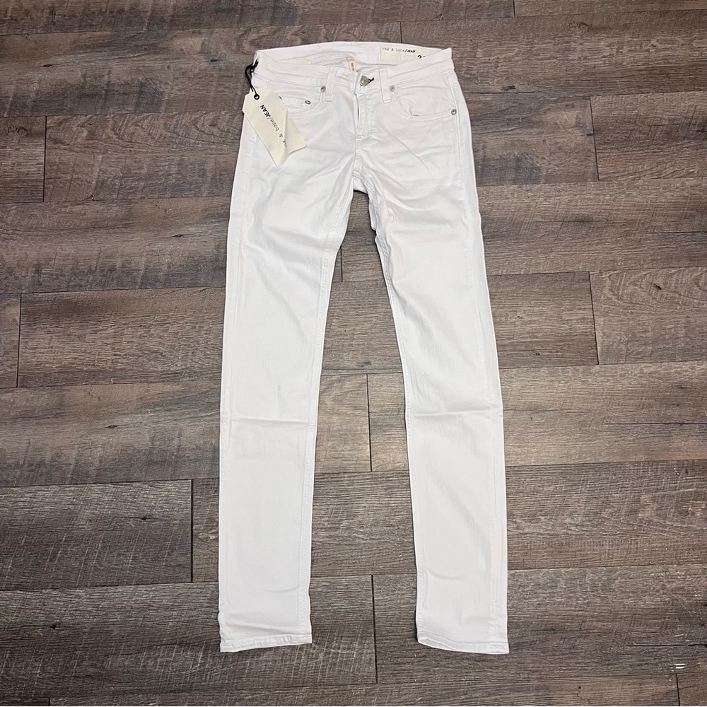 rag & bone Women's Crisp White Skinny Jeans Size 24 The Dre NWT